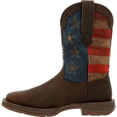 Durango Women's Stefanie Spielman BCA Boot - Distressed Leather Western Boot, Square Toe, 1.5 Inch Heel