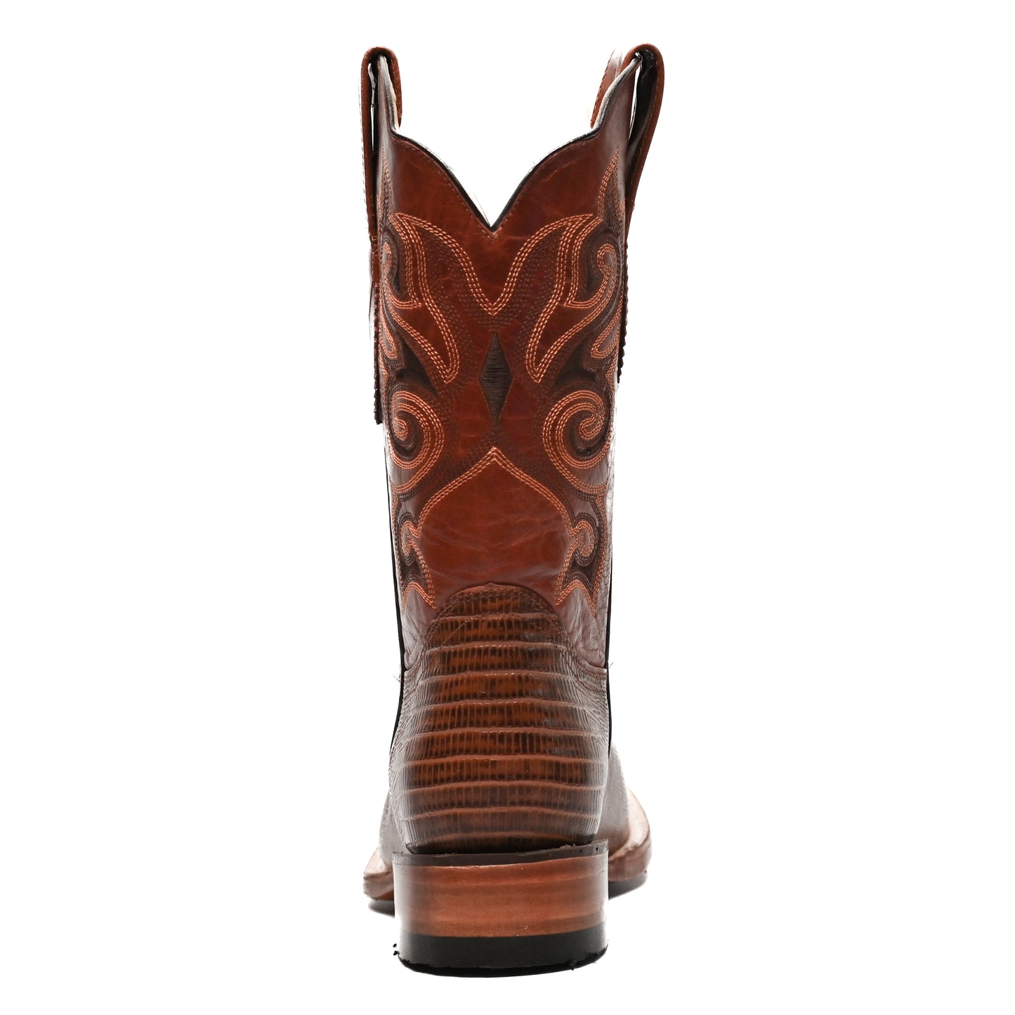 Vaquero Bronco Rodeo Bull Printed Shedron Lizard Barcelona Cognac Boot