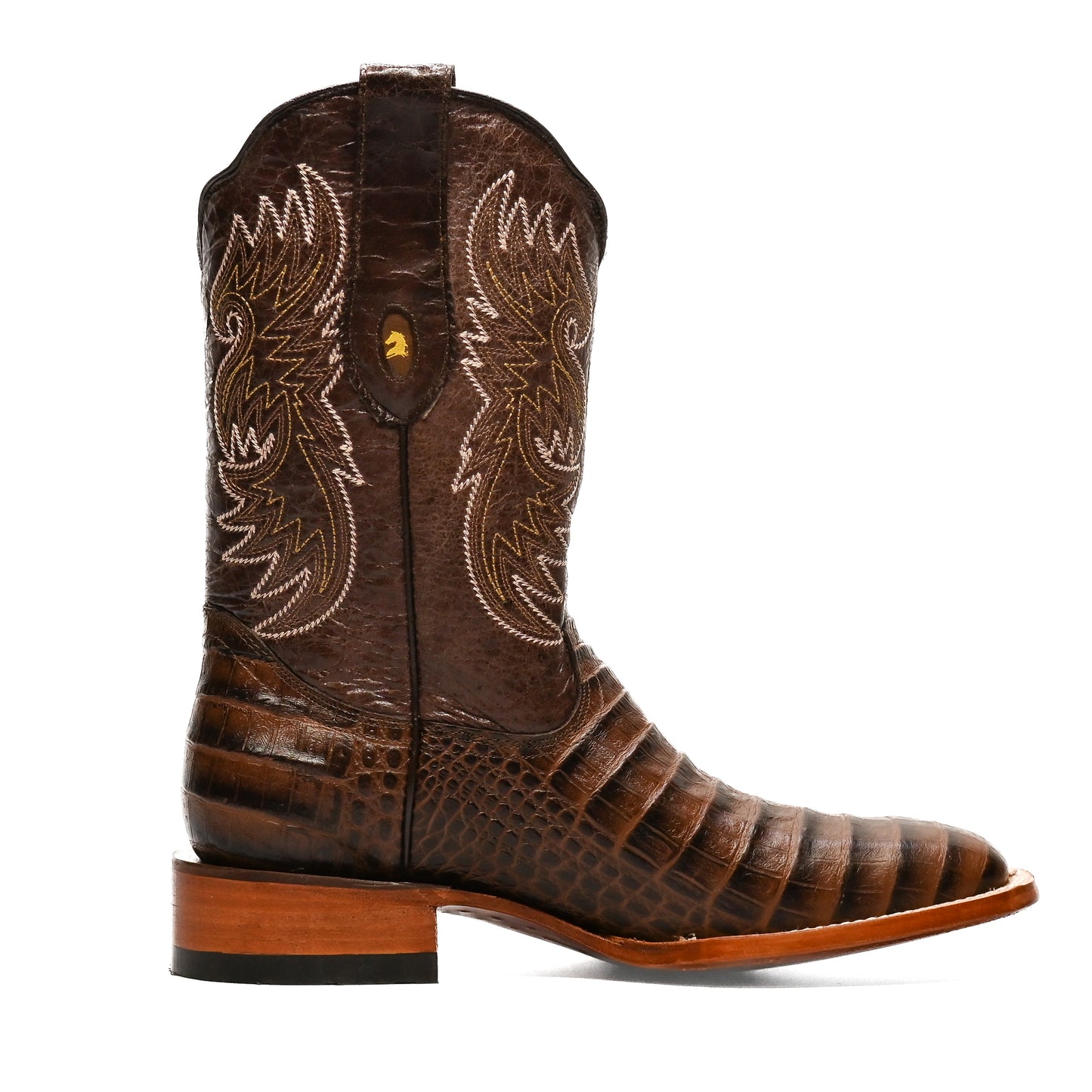 Vaquero Bronco Rodeo Bull Printed Brown Back Barcelona Boot