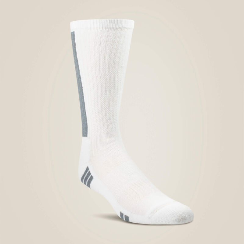 Ariat White VentTEK® Mid Calf Performance Sock 2 Pair Pack