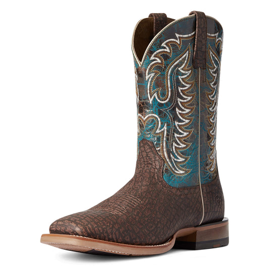 Ariat Dark Brown Hippo Print Stinger Western Boot 10038504