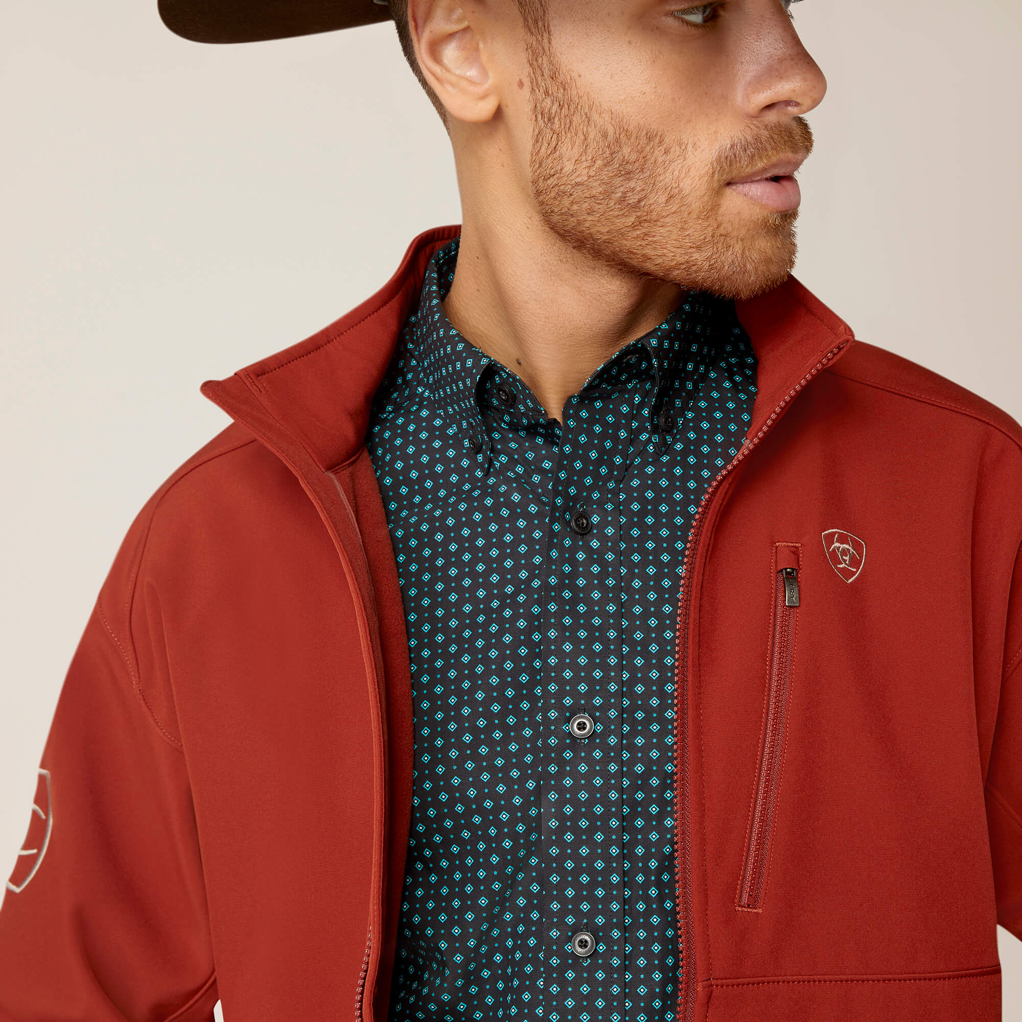 Ariat Men's Logo 2.0 Koa Wood Softshell Jacket 10046730