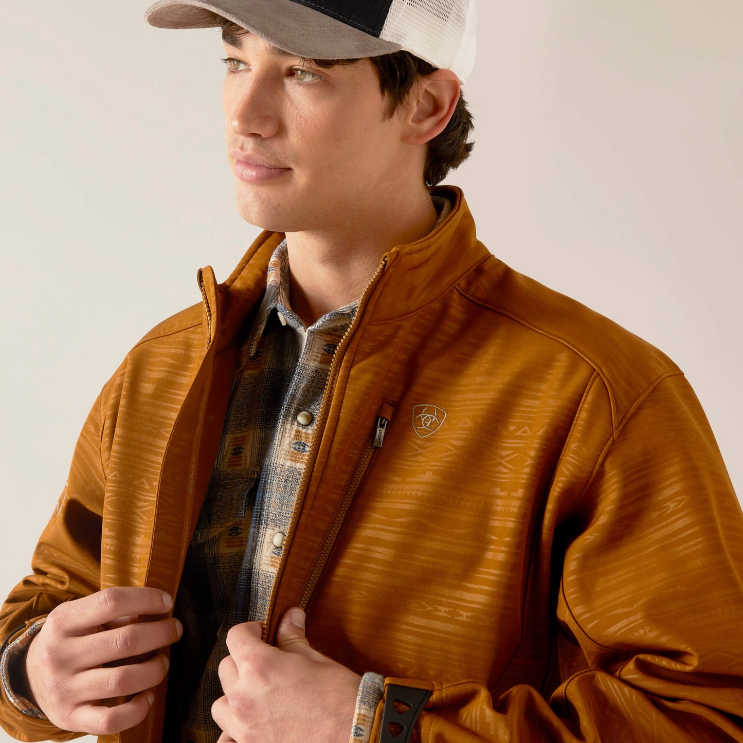 Ariat Logo 2.0 Softshell Chestnut Embossed Jacket 10046790