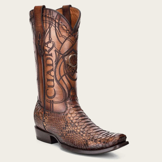 Cuadra Engraved Python Leather Boot CU401