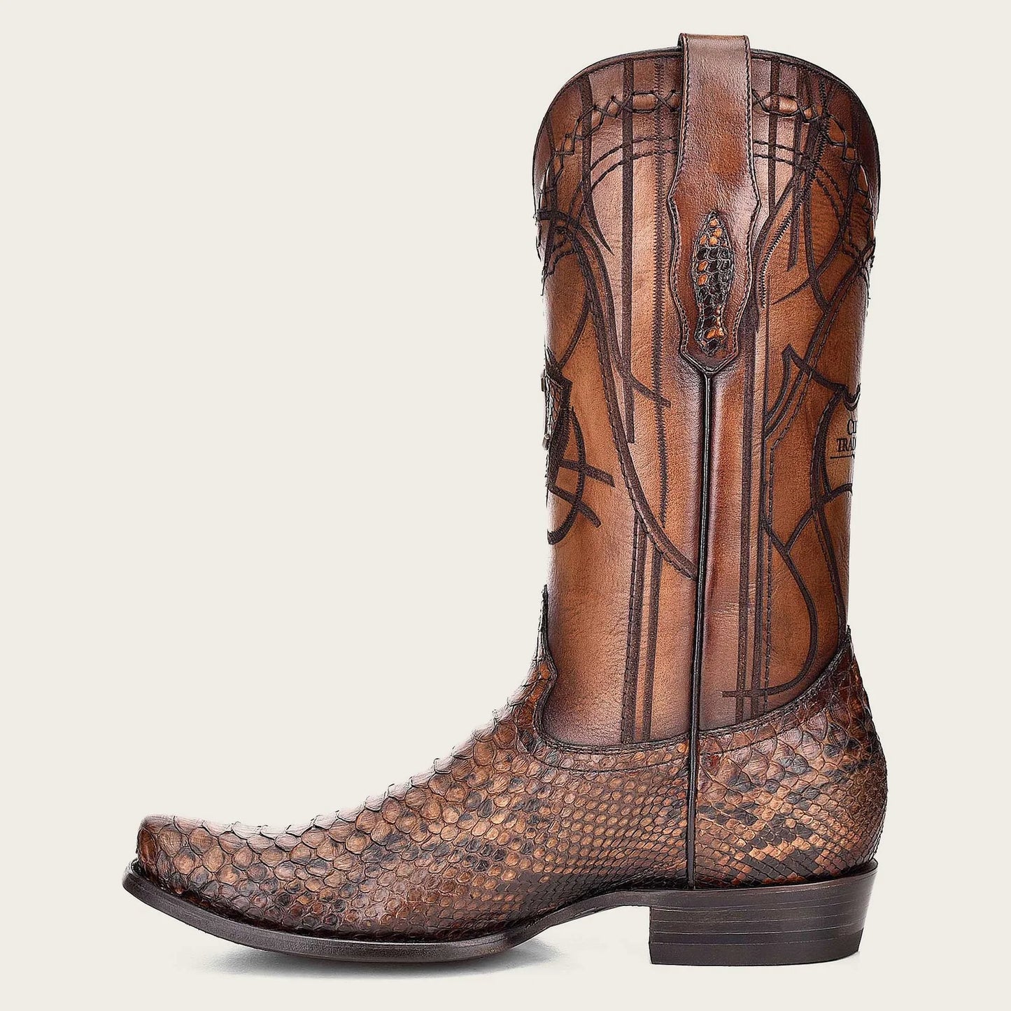 Cuadra Engraved Python Leather Boot CU401