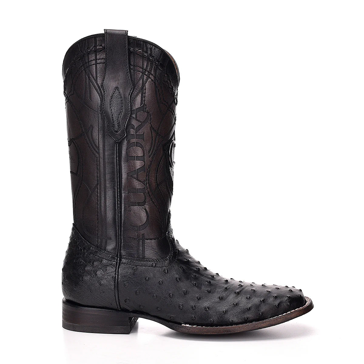 Cuadra Men's Black Ostrich Exotic Boot CU662