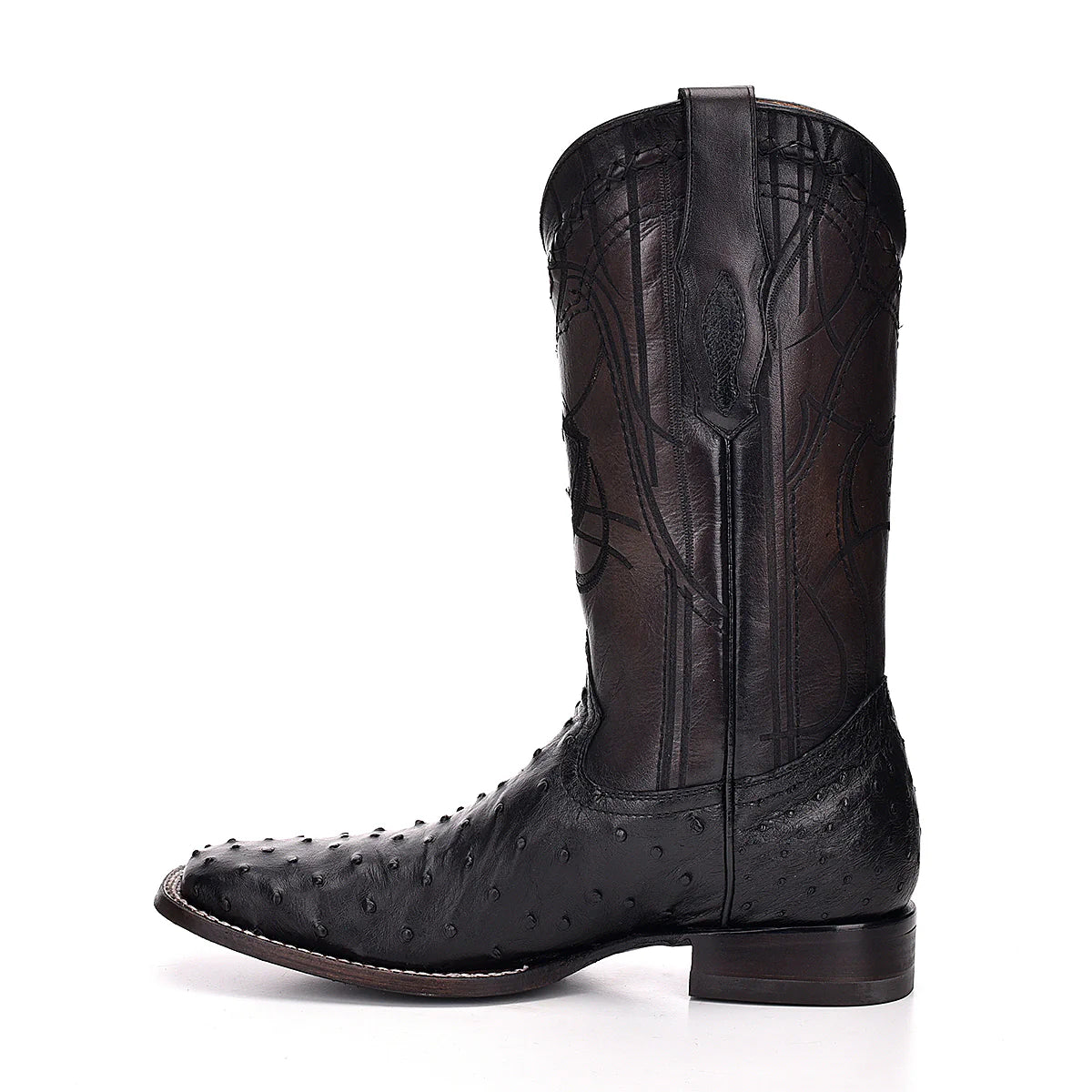 Cuadra Men's Black Ostrich Exotic Boot CU662