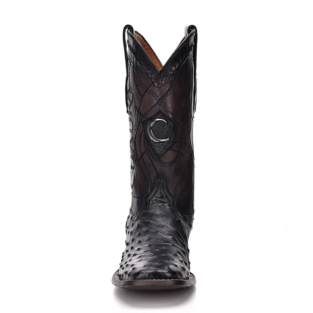 Cuadra Men's Black Ostrich Exotic Boot CU662