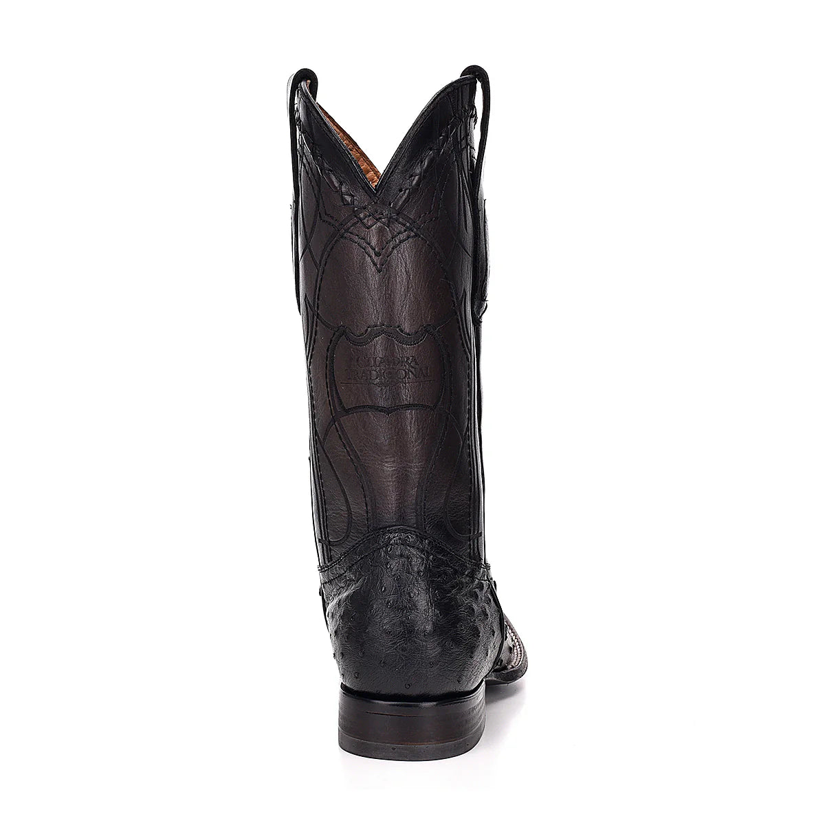 Cuadra Men's Black Ostrich Exotic Boot CU662