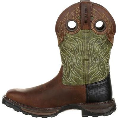 Durango® Maverick XP™ Oiled Brown & Forest Green Waterproof Western Work Boot DDB0177