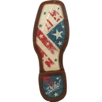 Rebel™ By Durango® Distressed Flag Embroidery Western Boot DDB0312