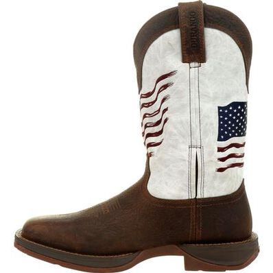 Rebel™ By Durango® Distressed Flag Embroidery Western Boot DDB0312