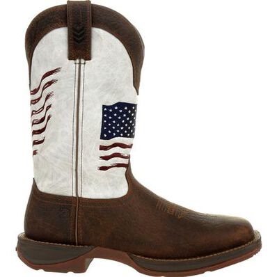 Rebel™ By Durango® Distressed Flag Embroidery Western Boot DDB0312