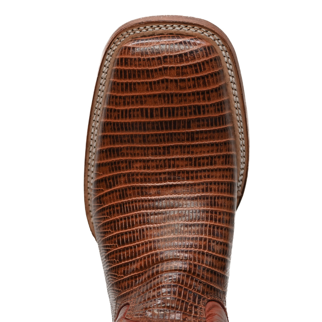 Vaquero Bronco Rodeo Bull Printed Shedron Lizard Barcelona Cognac Boot