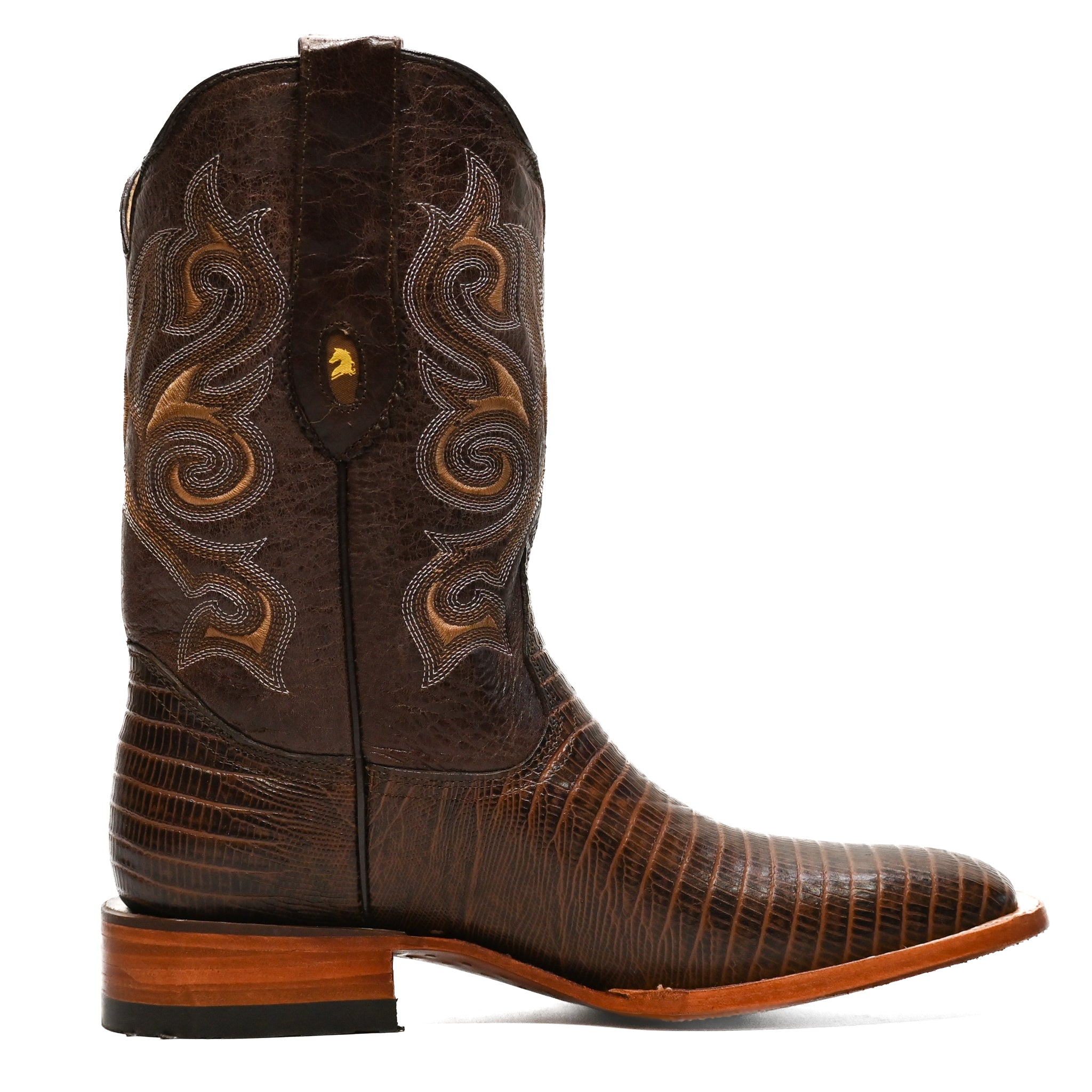 Vaquero Bronco Rodeo Bull Printed Lizard Brown Barcelona Brown Boot