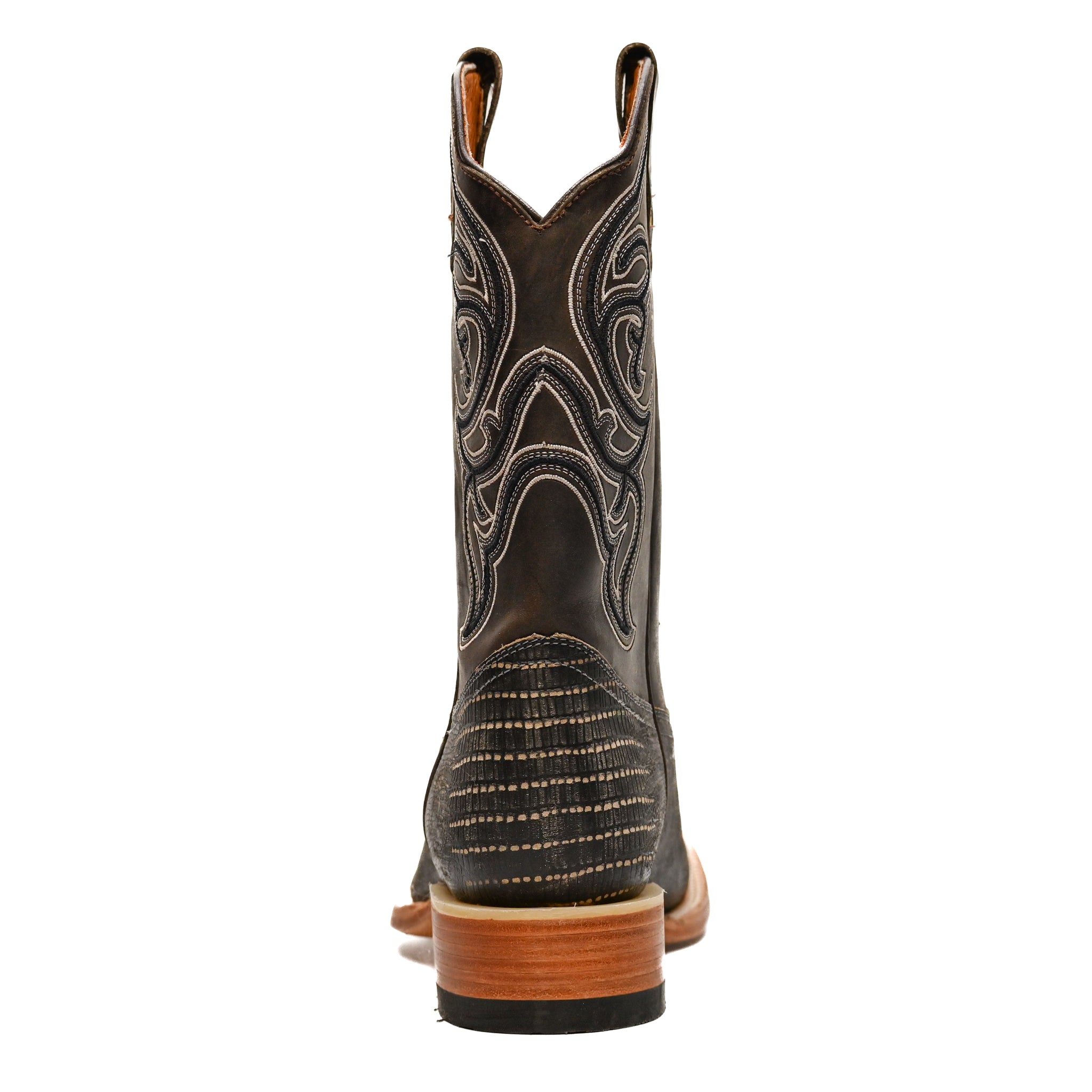 Vaquero Bronco Printed Grey Rustic Lizard Boot
