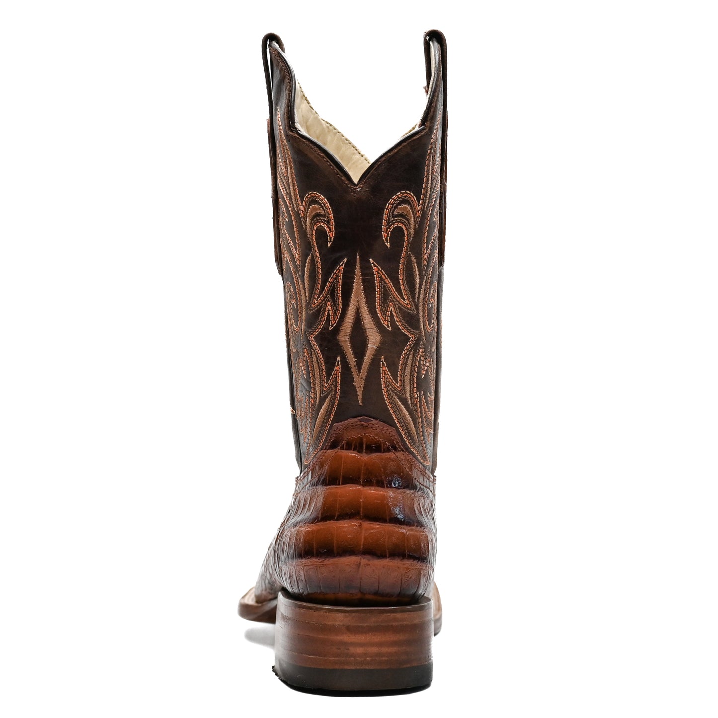 Vaquero Bronco Rodeo Bull Printed Brown Back Boot