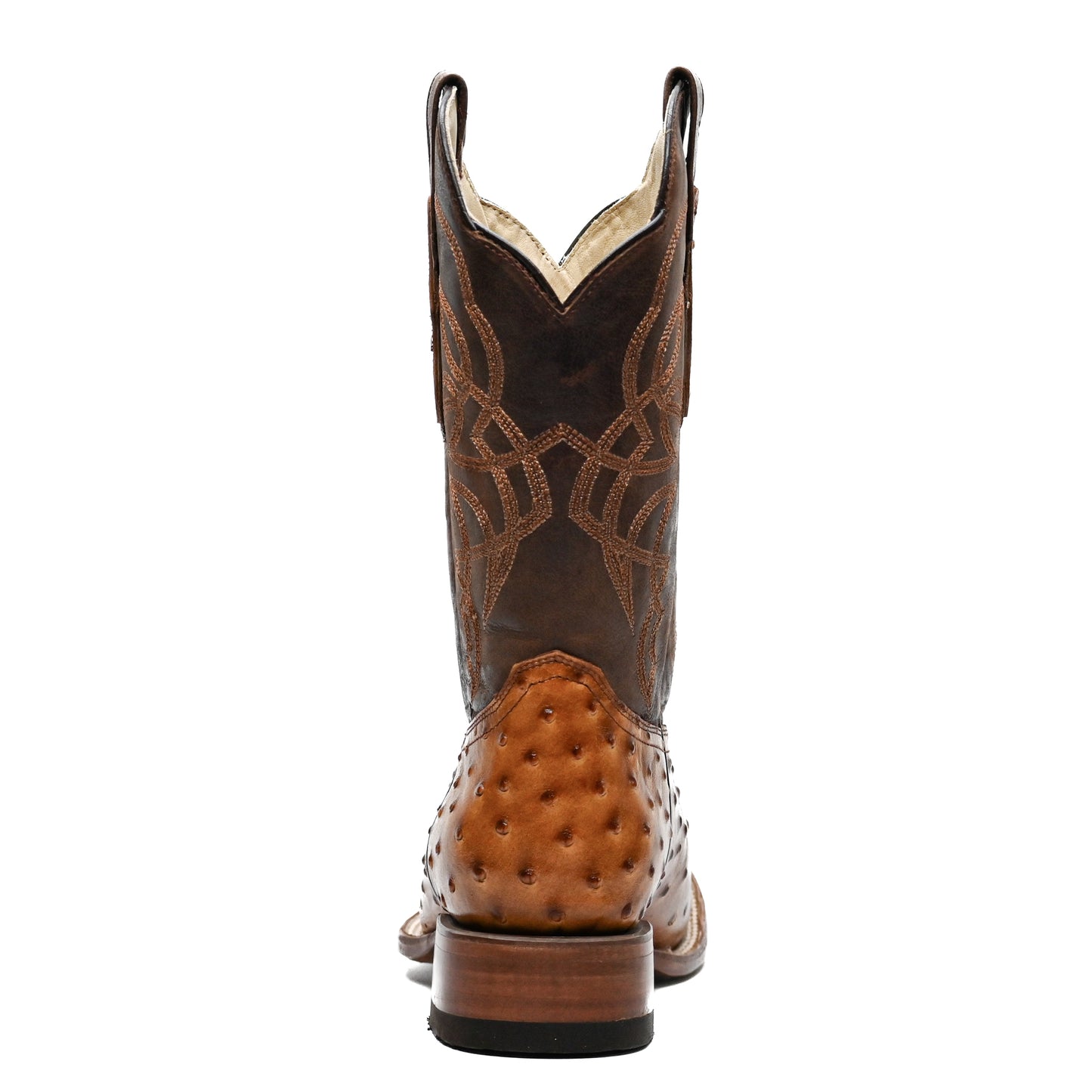 Vaquero Bronco Printed Butter & Brown Ostrich Boot