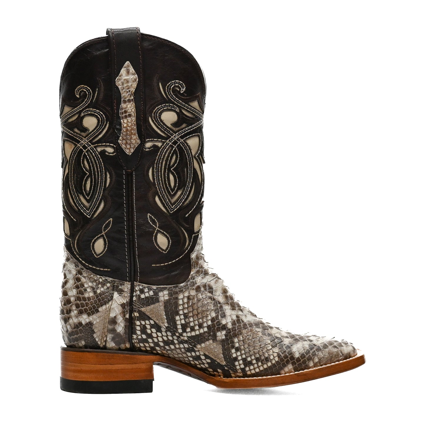 Vaquero Bronco Python Natural Exotic Western Boot