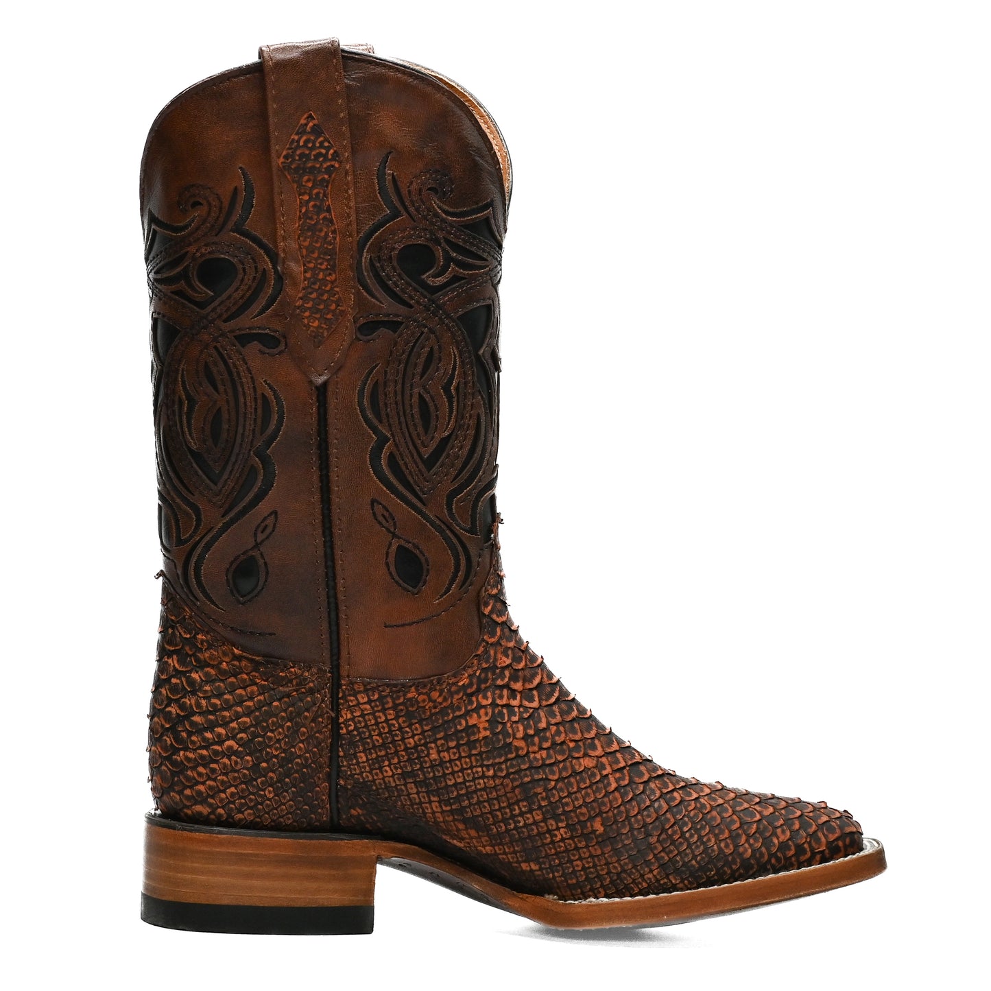 Vaquero Bronco Python Petroleum Exotic Western Boot