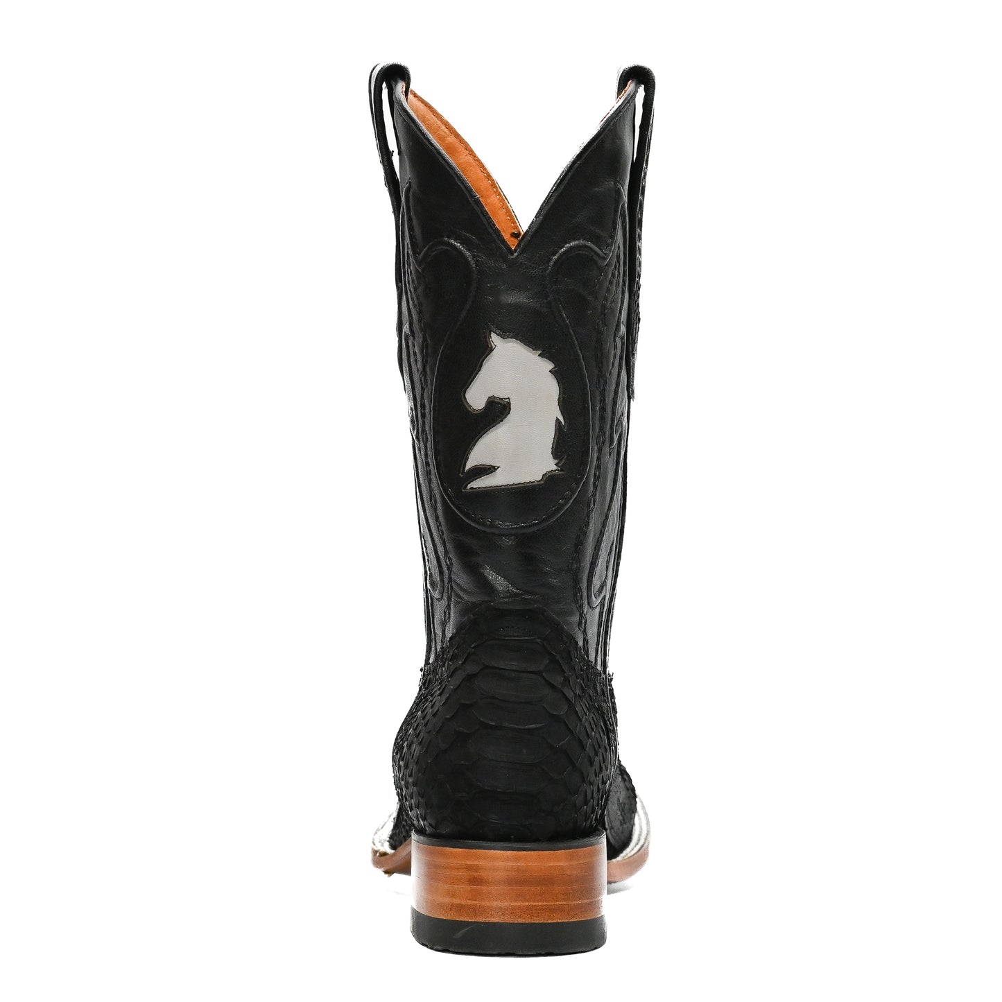 Vaquero Bronco Python Black Matte Exotic Western Boot