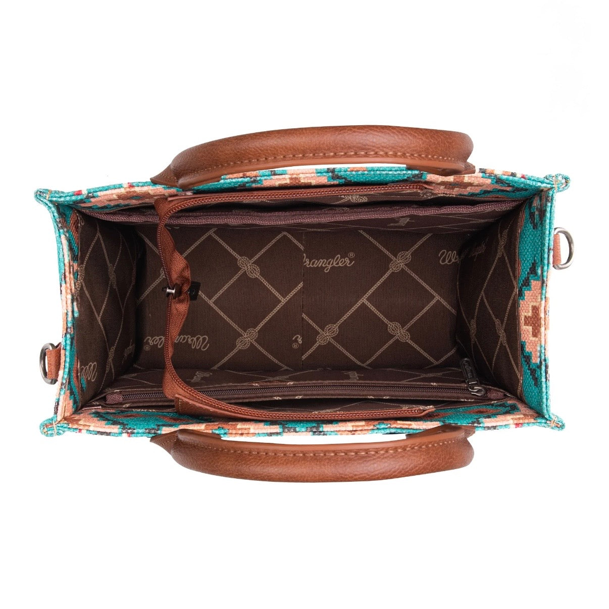 Wrangler Turquoise Aztec Crossbody Tote