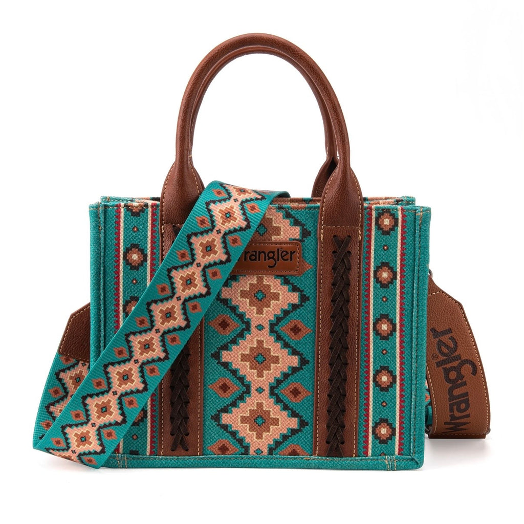 Wrangler Turquoise Aztec Crossbody Tote