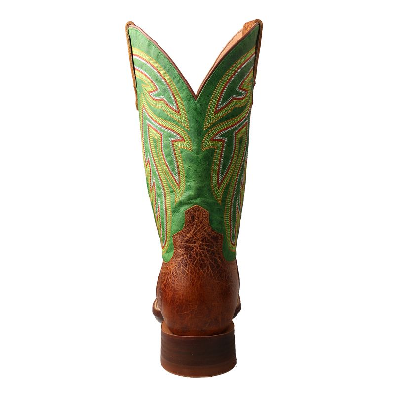 Twisted X Cognac/Emerald Green Western Boot MRAL013
