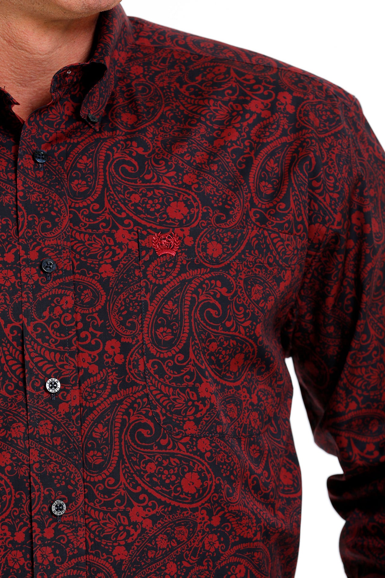 Cinch Men's Burgundy Paisley Shirt