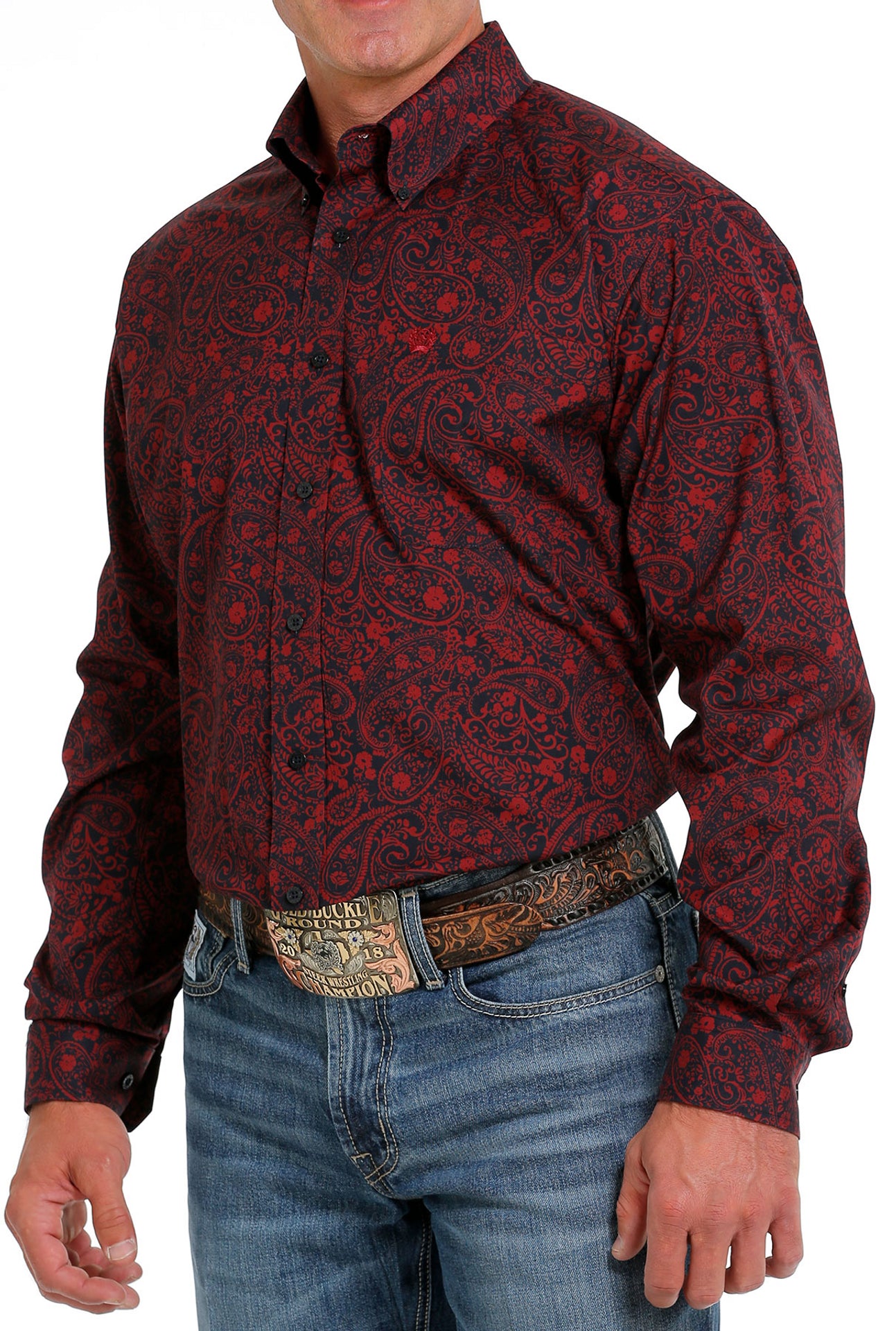 Cinch Men's Burgundy Paisley Shirt