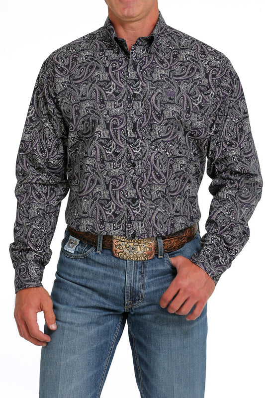 Cinch Men's Purple Paisley Shirt