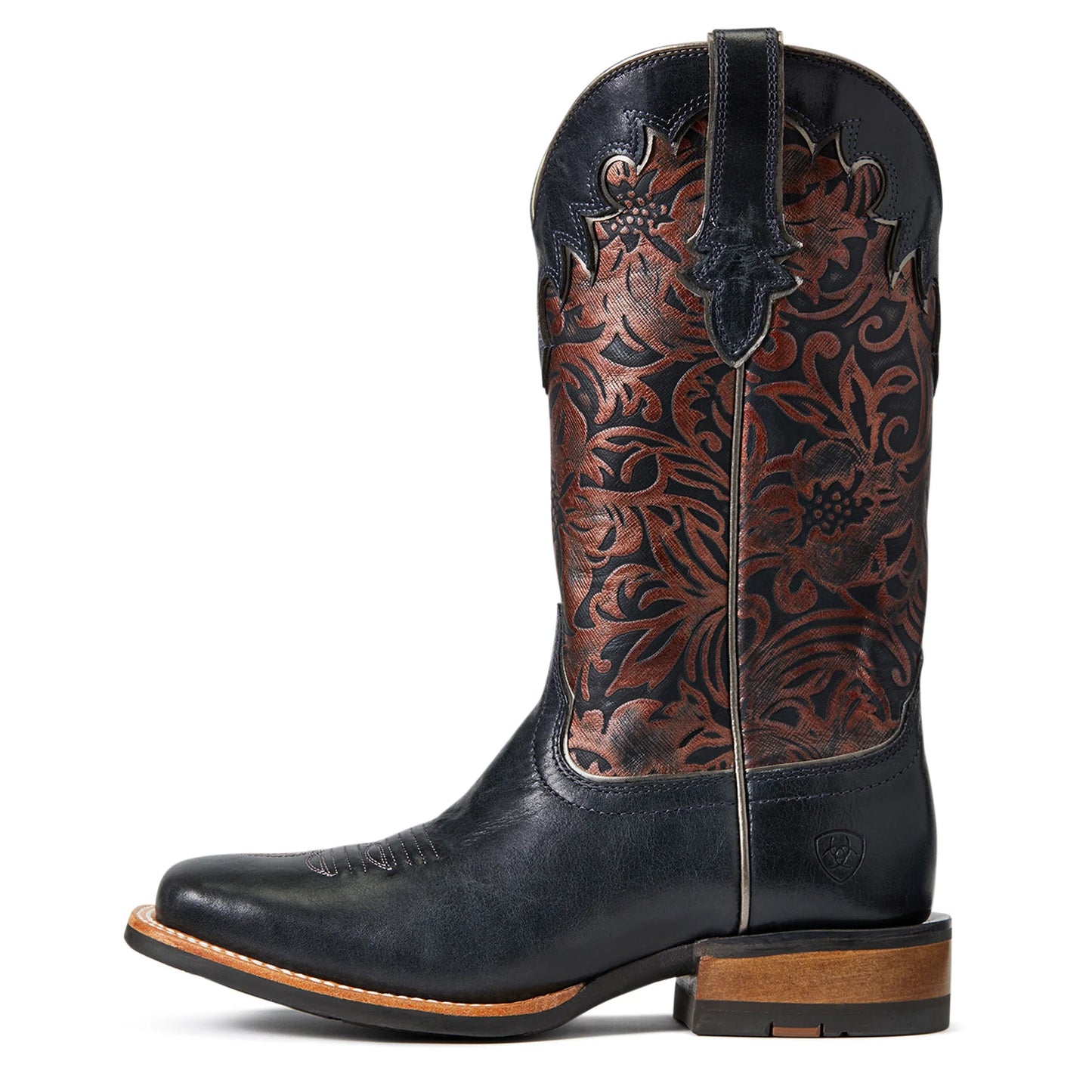 Ariat Black Floral Emboss Fiona Western Boot 10040435