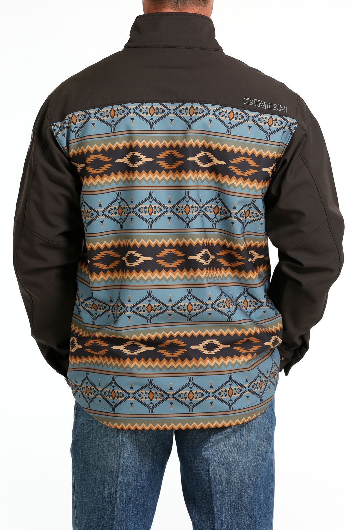 Cinch Men's Southwestern Print Bonded Jacket - Brown