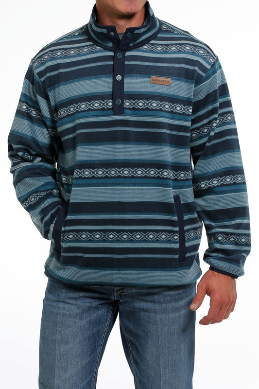 Cinch Men's Southwestern Polar Fleece Pullover - Green