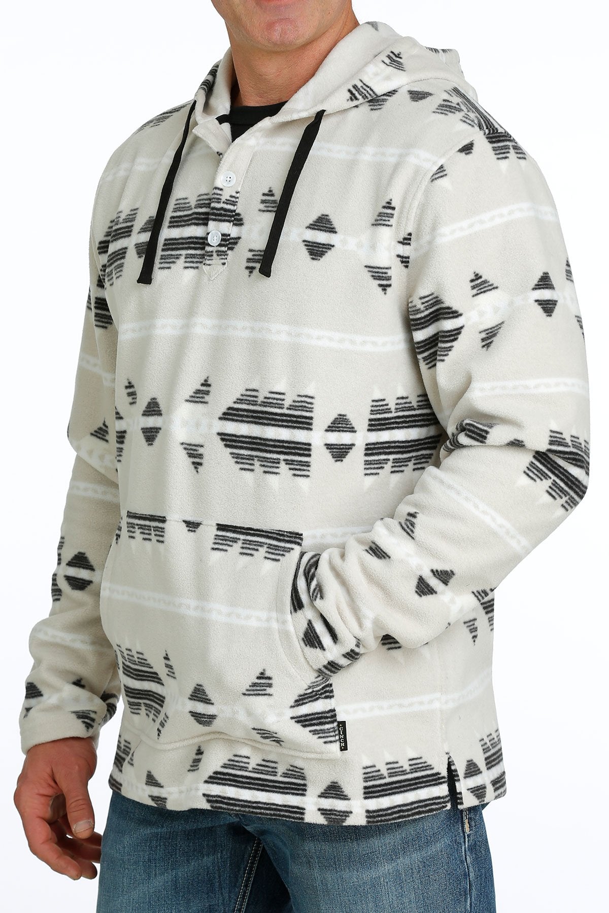 Cinch Men's Southwestern Polar Fleece Pullover - Cream