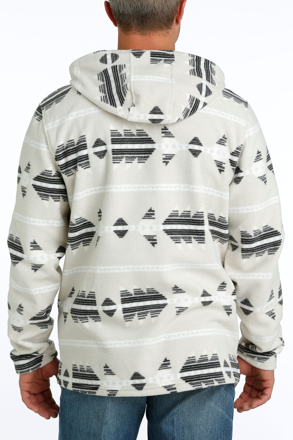 Cinch Men's Southwestern Polar Fleece Pullover - Cream