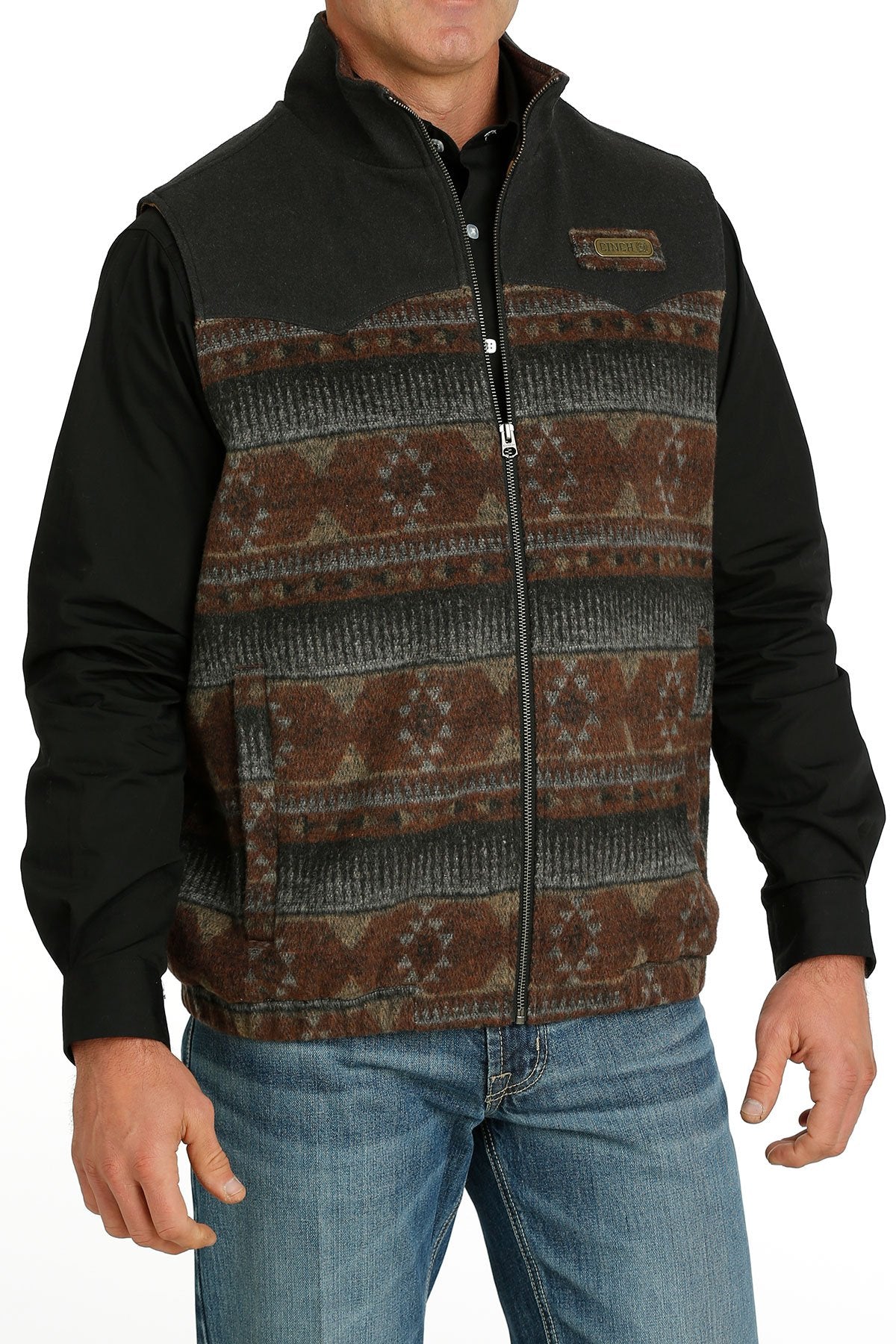 Cinch Men's Wooly Concealed Carry Vest - Rust