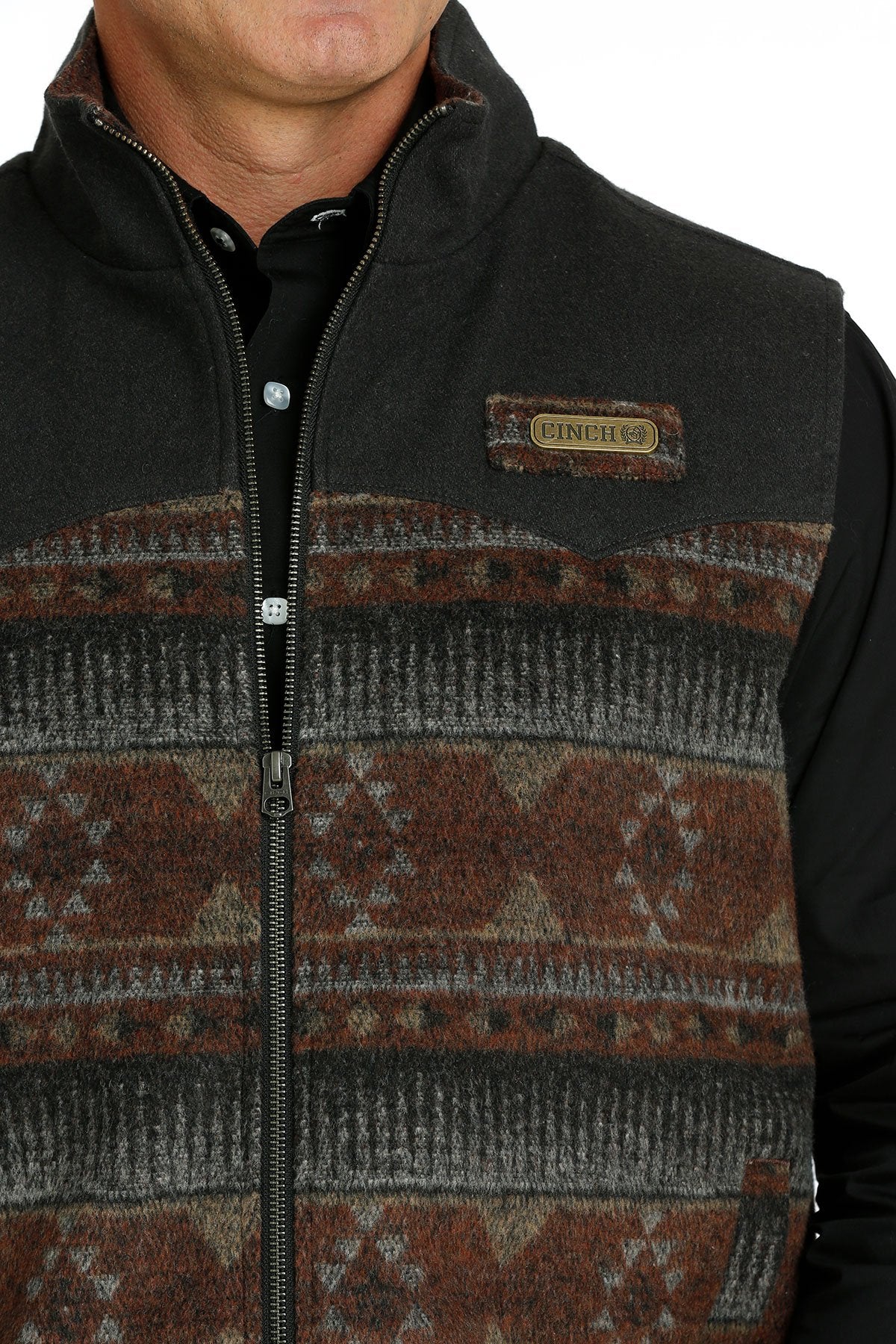 Cinch Men's Wooly Concealed Carry Vest - Rust