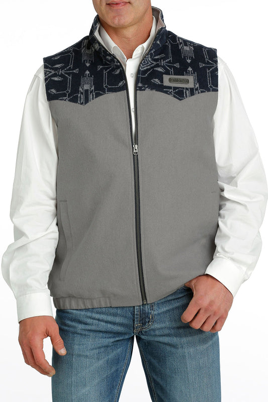 Cinch Men's Wooly Concealed Carry Vest - Gray/Navy