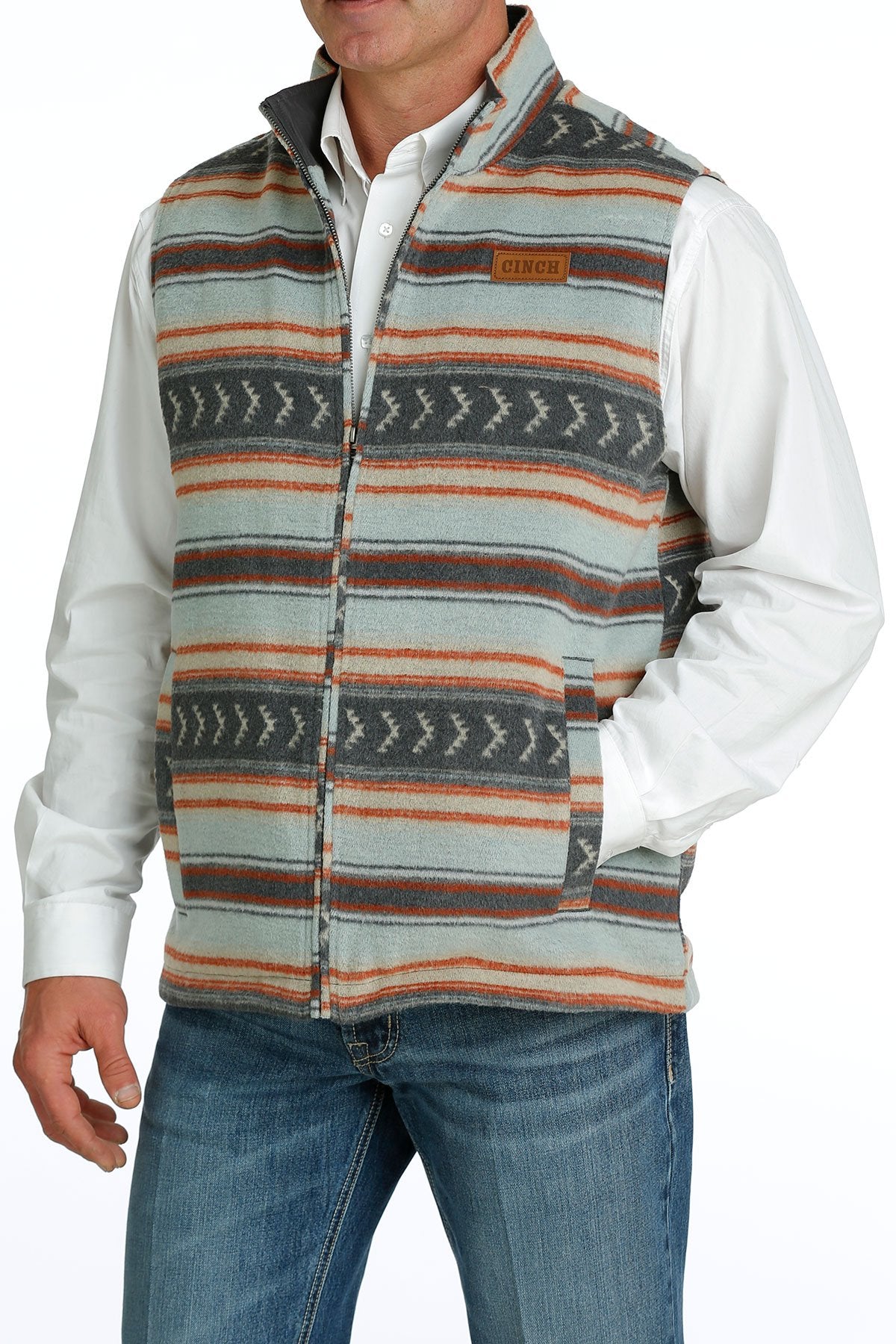 Cinch Men's Blanket Stripe TWill Vest - Multi