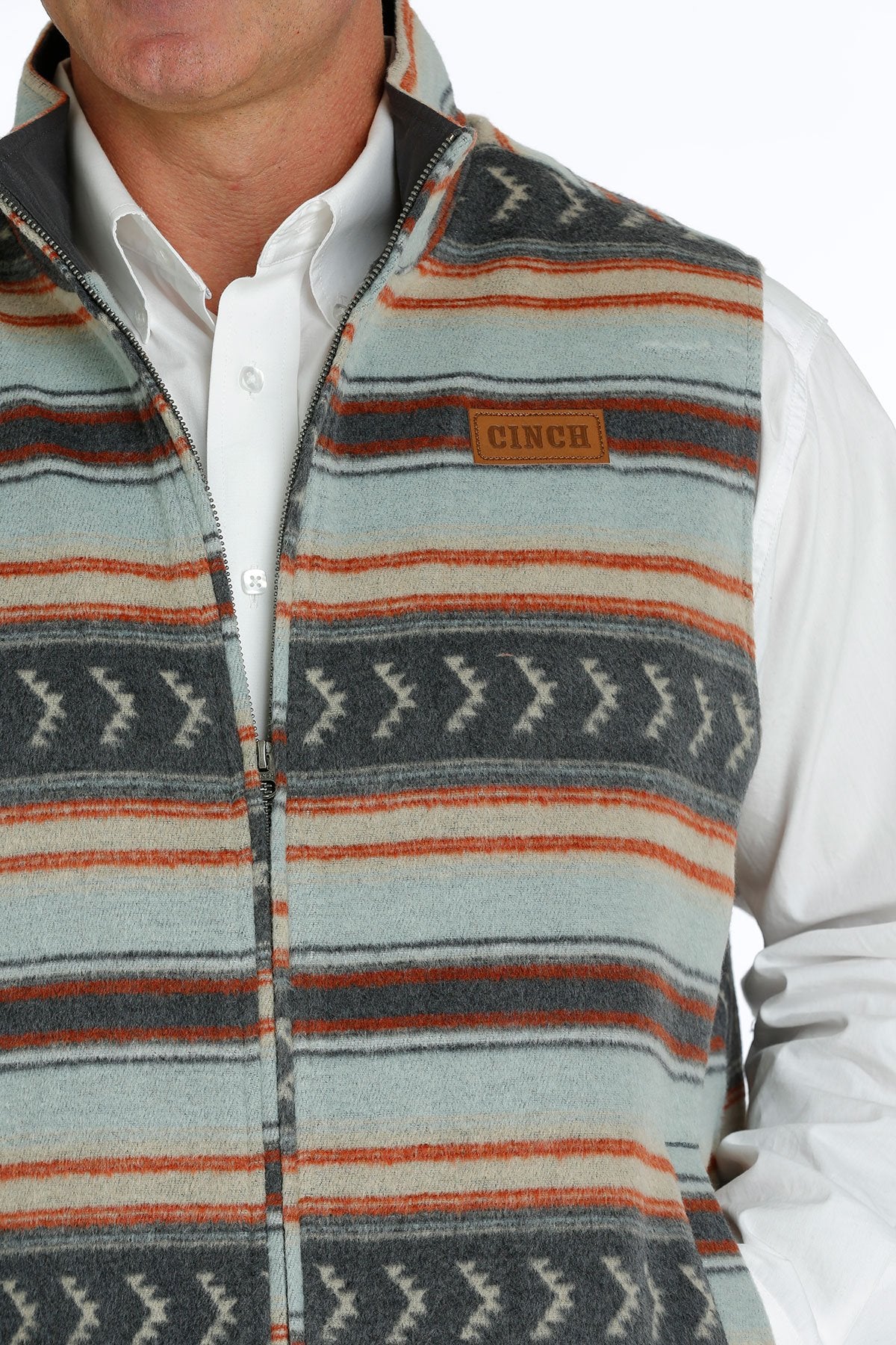 Cinch Men's Blanket Stripe TWill Vest - Multi