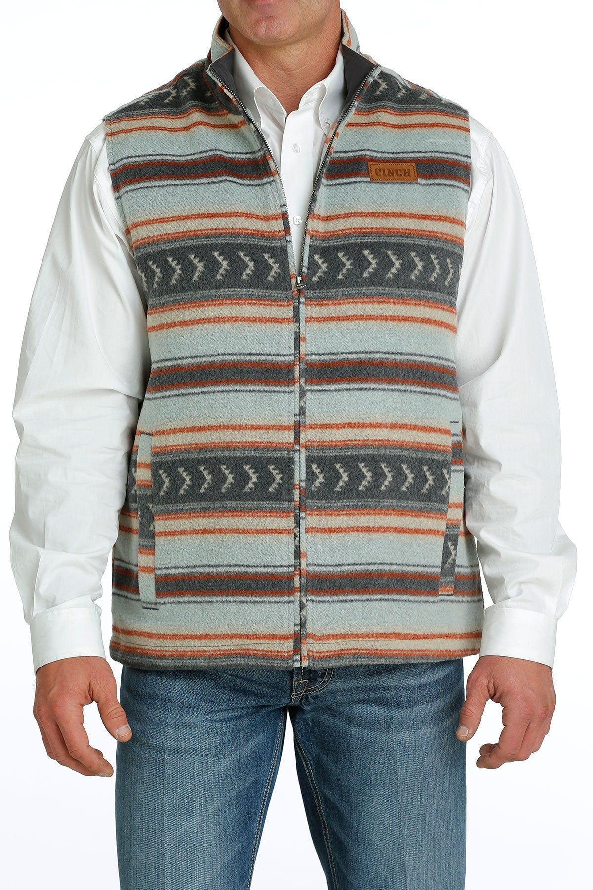 Cinch Men's Blanket Stripe TWill Vest - Multi