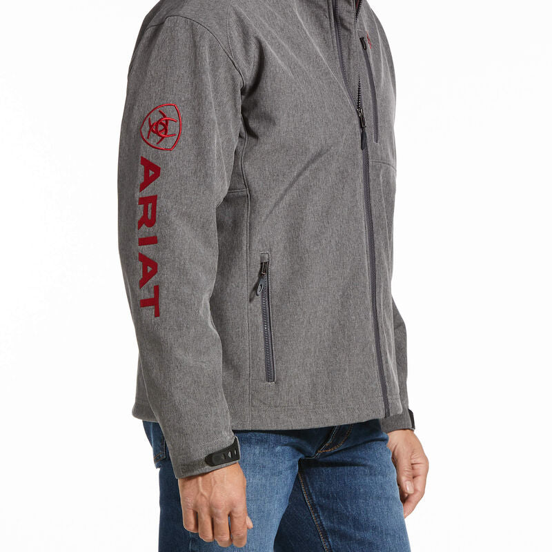 Men's Logo 2.0 Softshell Jacket Charcoal/Red 10032934