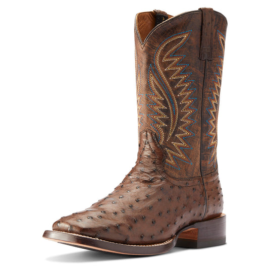 Ariat Mocha Full Quill Ostrich Gallup Western Boot 10034051