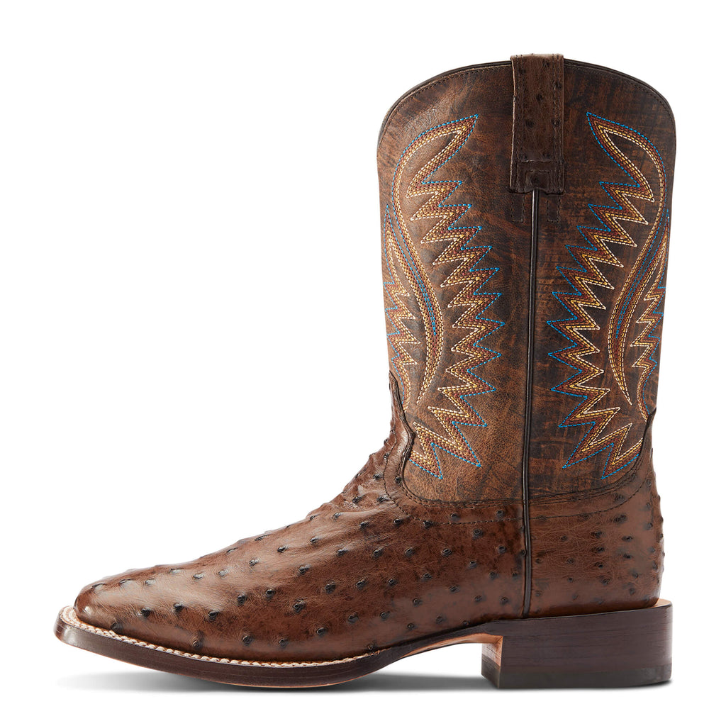 Ariat Mocha Full Quill Ostrich Gallup Western Boot 10034051