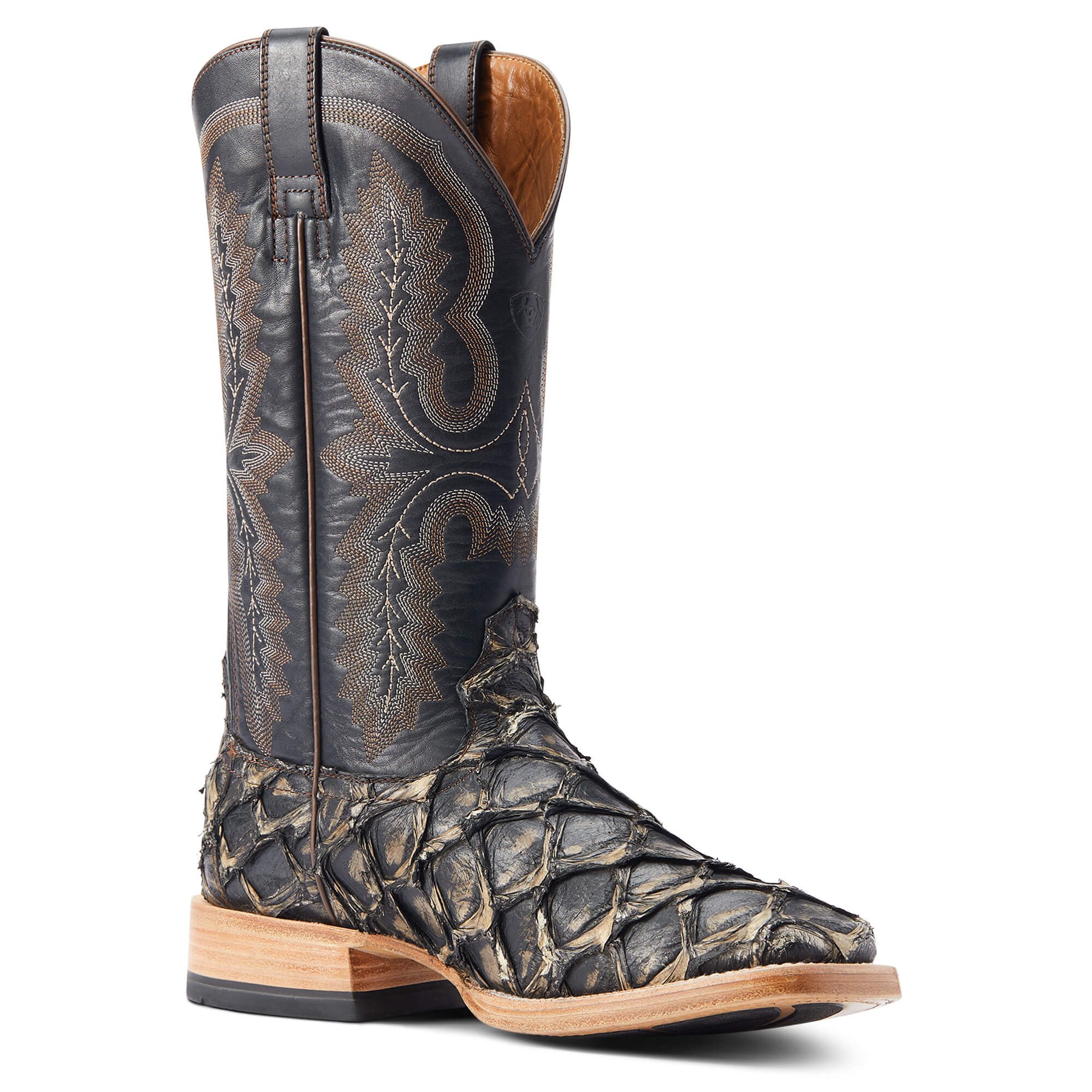 Ariat Deep Water Distressed Black Piraruci Western Boot