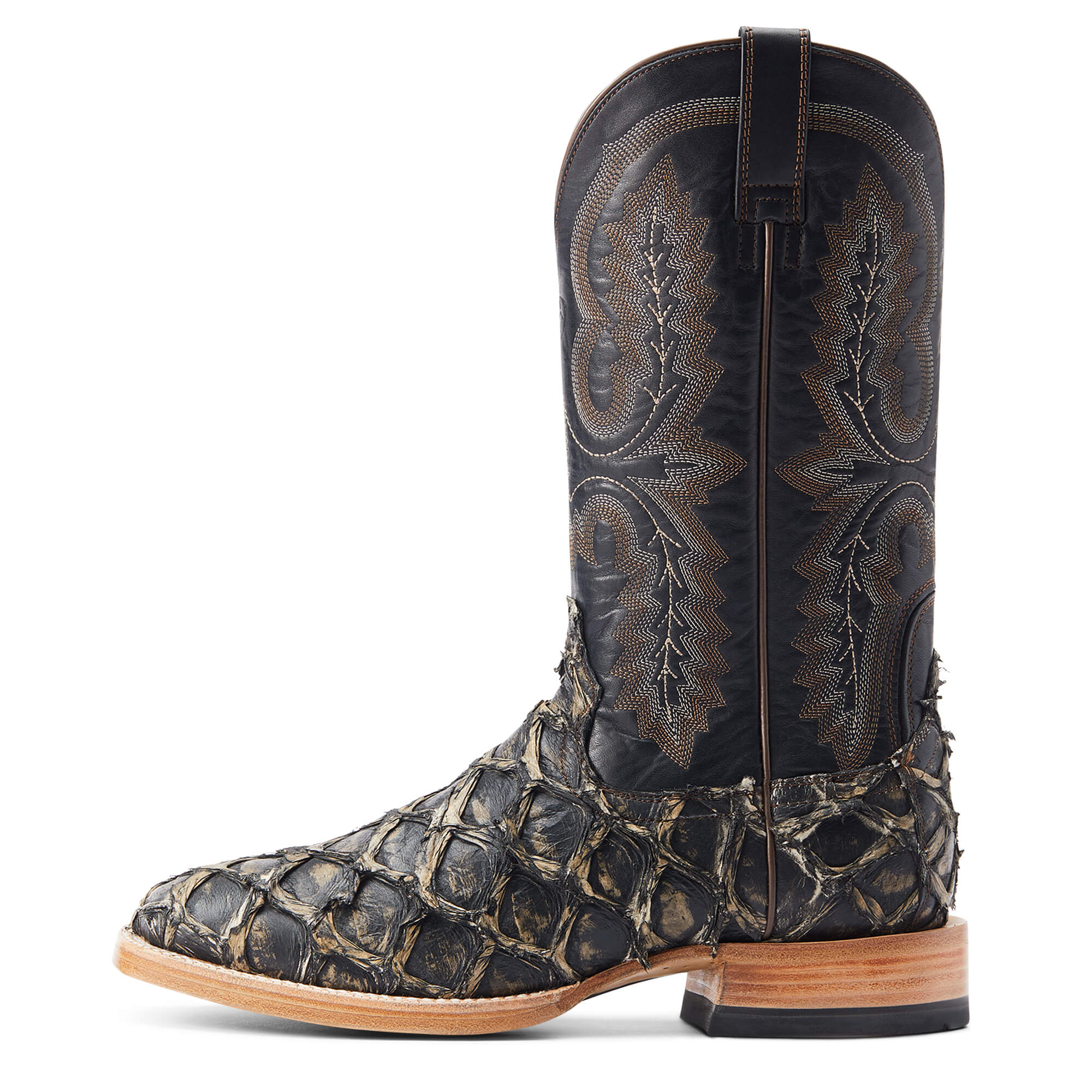 Ariat Deep Water Distressed Black Piraruci Western Boot