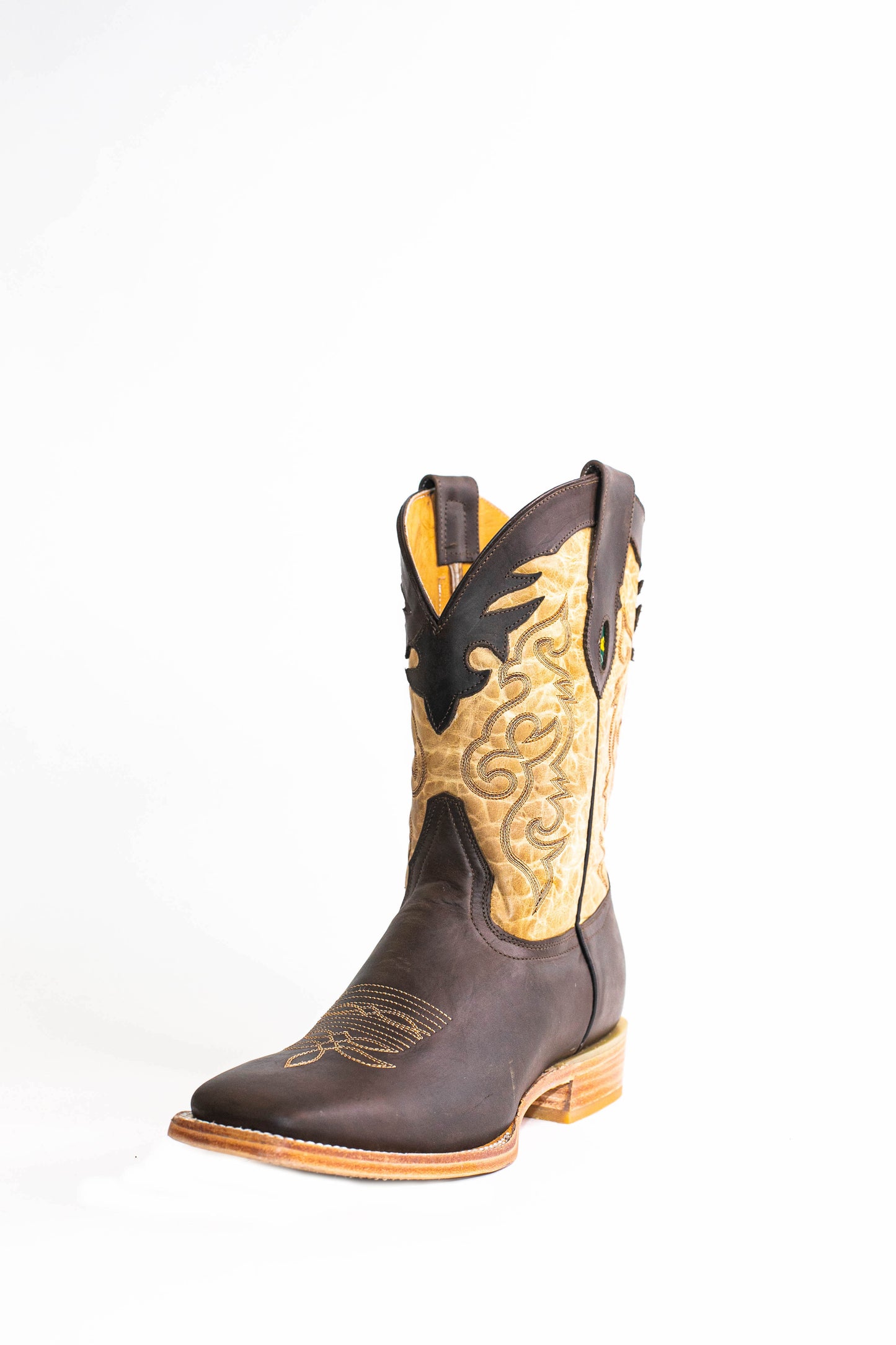 Vaquero Bronco Crazy Horse Brown/Tan Boot