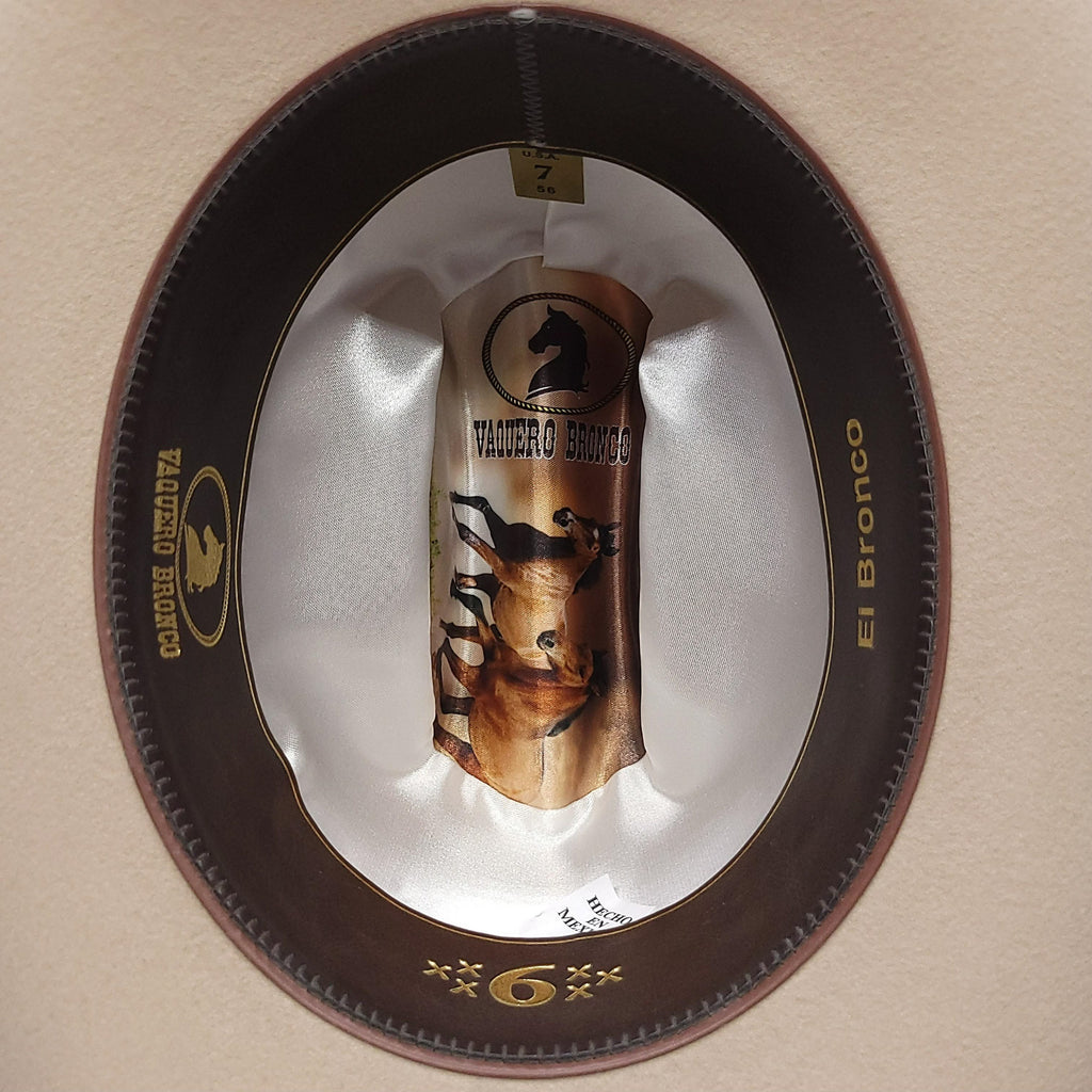 El Bronco Silver Belly 6x Wool Cowboy Hat