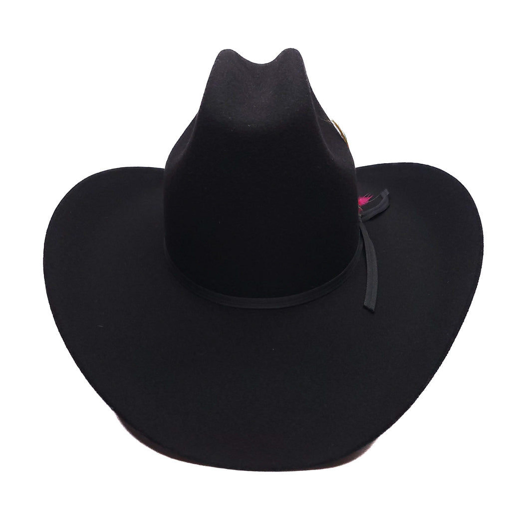 El Chente Black 6x Wool Cowboy Hat